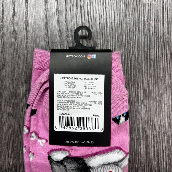 Hot‎ Sox Women Pink Dog Socks New NWT One Size - Picture 3 of 4